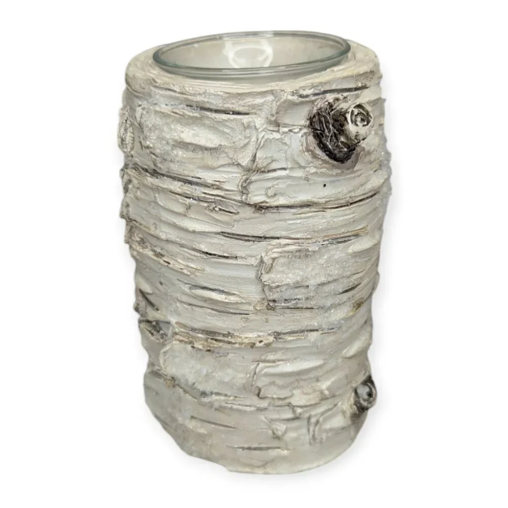 Faux White Birch Candle Holder 6